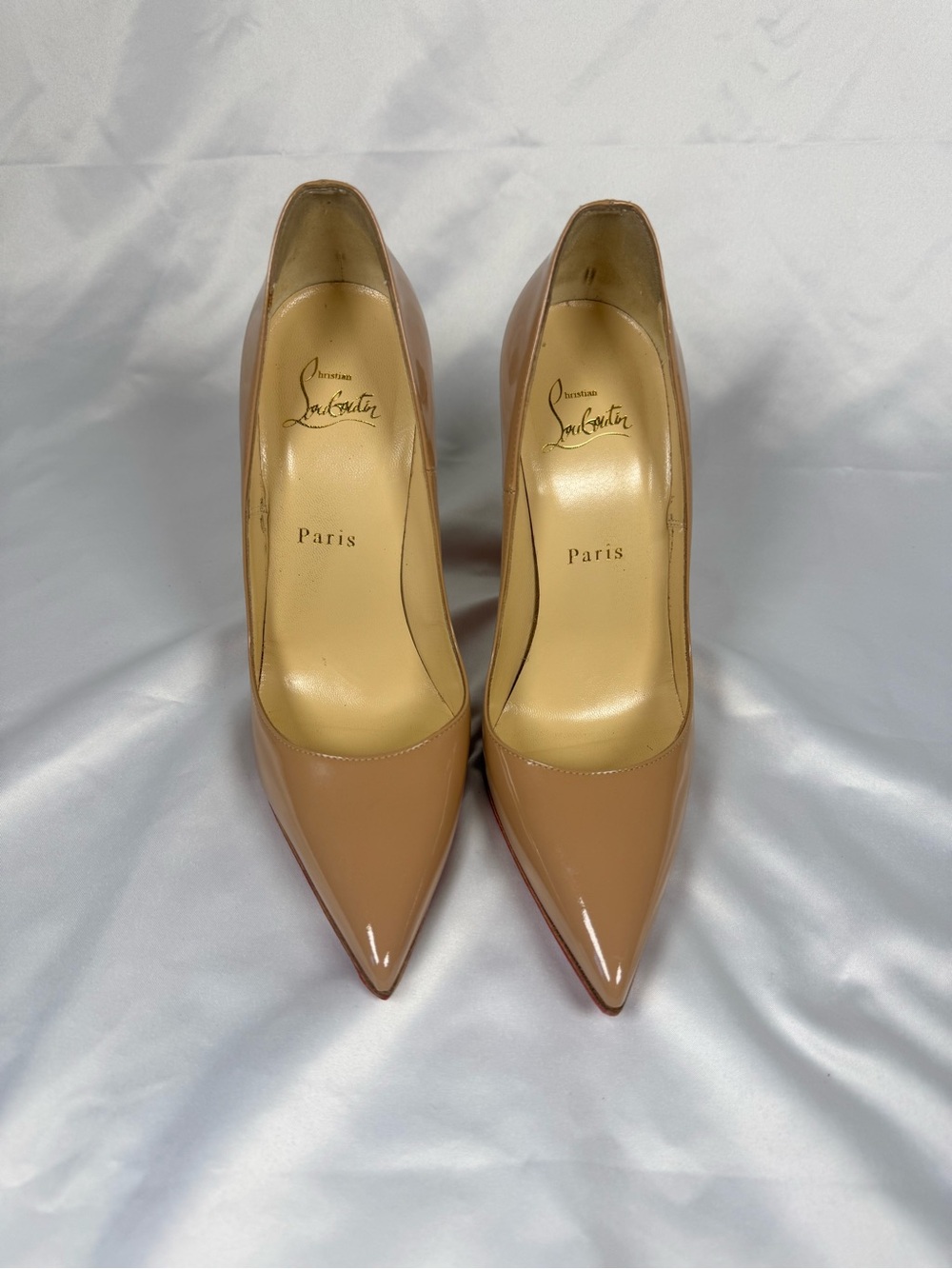 Christian Louboutin So Kate 120 Patent Nude Pumps Sz 37 - Picture 10 of 11